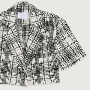 Oak + Fort Cropped Tweed Jacket